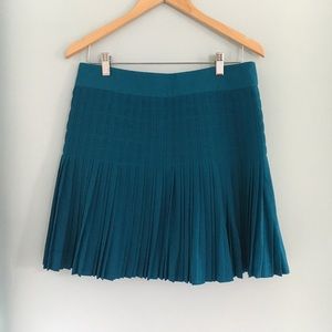 J. Crew Factory pleated mini skirt in teal
